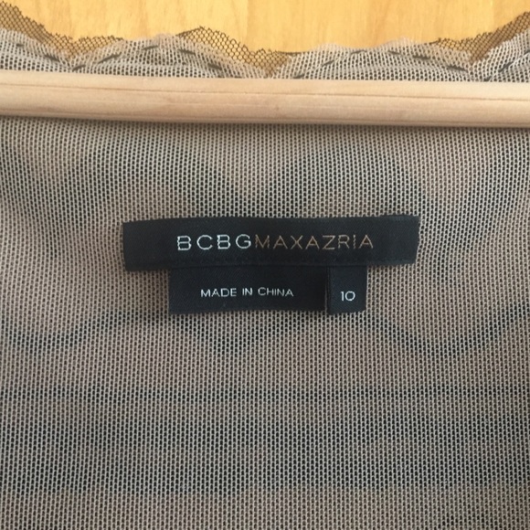 SOLD BCBG beaded black cocktail dress - Picture 4 of 7